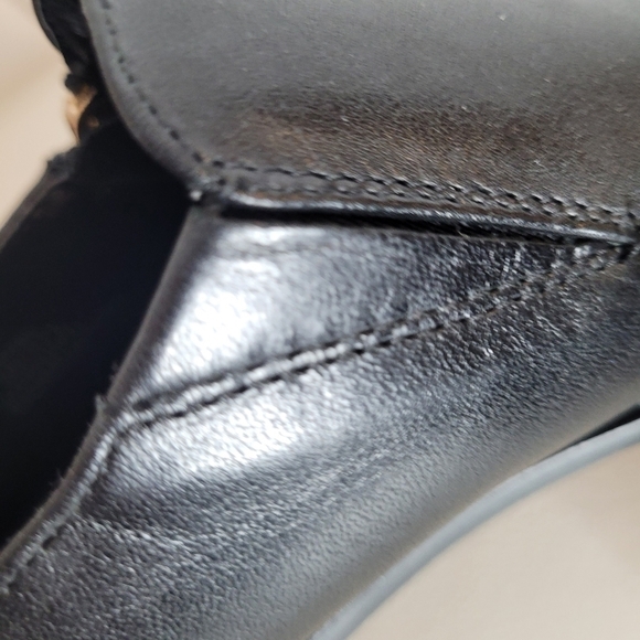 BCBGeneration Brandi Black Leather Side Zip Slip On Loafers - Size 7.5 - Picture 9 of 12